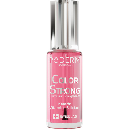 Poderm Nagellak Color Strong Nagelverharder Voor Broze Nagels 310 Gloss Glans 8ml