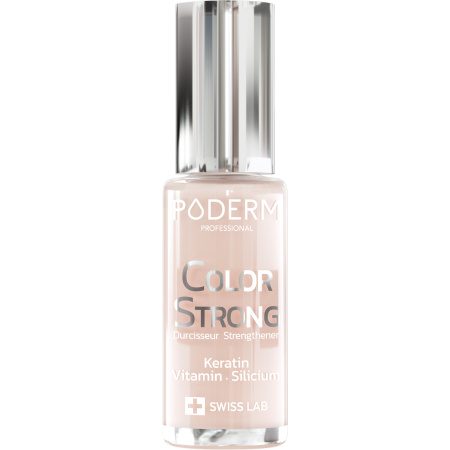 Poderm Nagellak Color Strong Nagelverharder Voor Broze Nagels 903 Poederroze 8ml