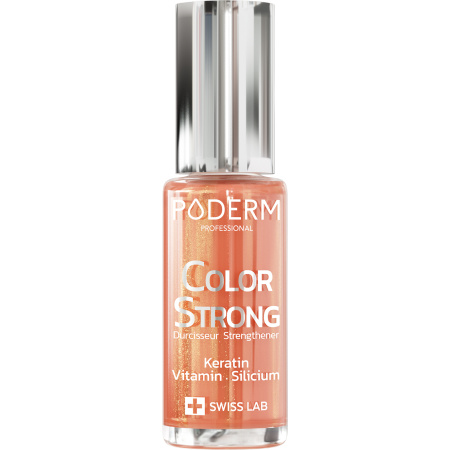Poderm Nagellak Color Strong Nagelverharder Voor Broze Nagels 915 Sunkissed 8ml