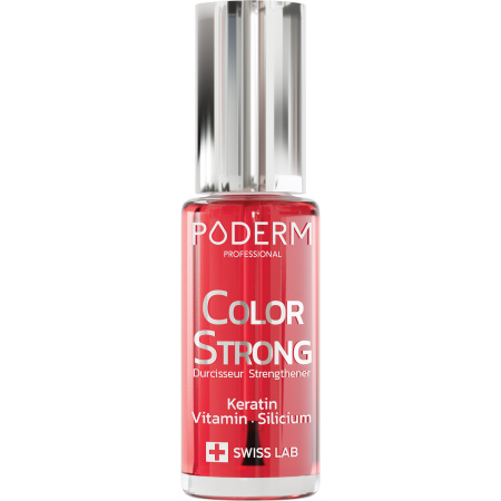 Poderm Nagellak Color Strong Nagelverharder Voor Broze Nagels 916 Gloss Vitality 8ml