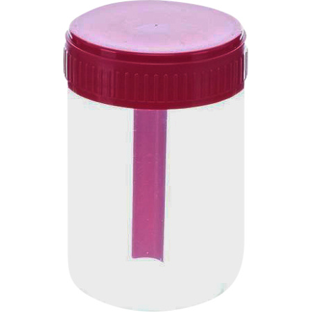 Pot Stoelgang Deksel + Lepel 60ml N/ST VF-Med 1 Stuk