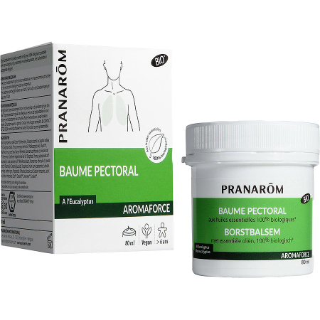 Pranarôm Aromaforce Borstbalsem Met Essentiële Oliën Bio Pot 80ml