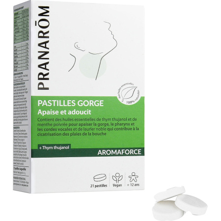 Pranarom Aromaforce Verzachtende Keelpastilles 21 Zuigtabletten