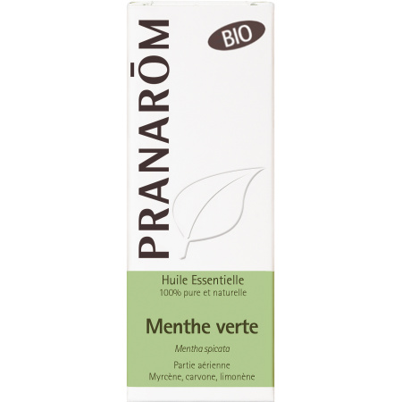 Pranarôm Essentiële Olie Van Groene Munt Bovengrondse Delen Bio Fles 10 ml