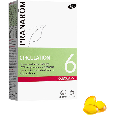 Pranarôm Oleocaps+ Bloedsomloop 6 Bio 30 Capsules