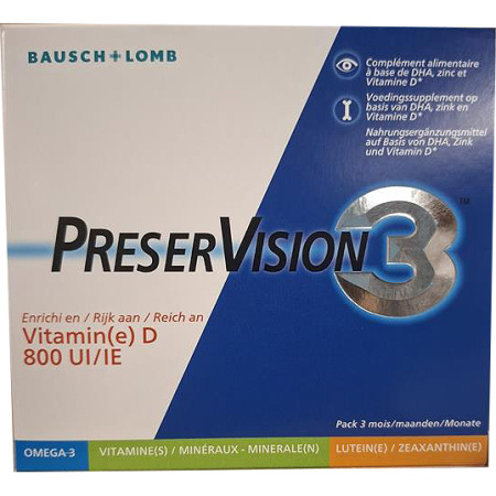 Preservision 3 + Vitamine D3 Capsules 180