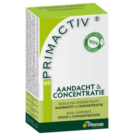 Primrose Primactiv Aandacht En Concentratie 60 Capsules