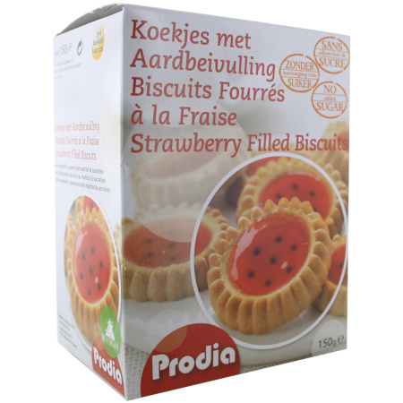 Prodia Gevulde Koekjes Aardbei 150g