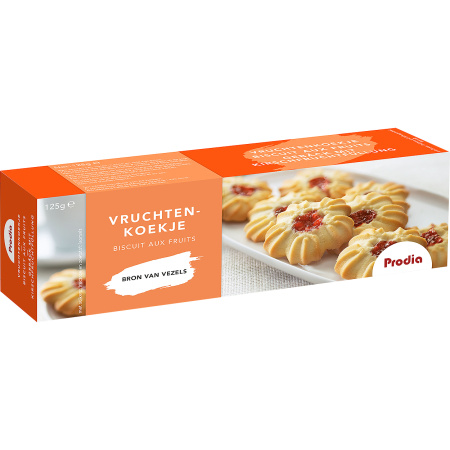 Prodia Vruchtenkoekje Met Zoetstof 125g (6265)