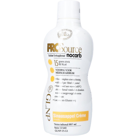 Prosource Nocarb Crème Sinaasappel 15g Eiwitten Fles 887ml