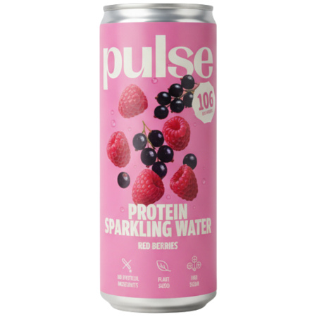 Pulse Protein Proteïne Bruiswater Rode Vruchten Bio 330ml