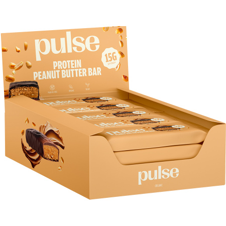 Pulse Protein Vegan Proteïnereep Pindakaas 12x55g