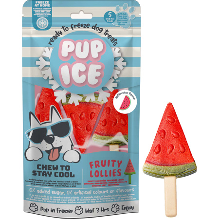 Pup Ice Fruity Lollies Watermeloen 3x90g