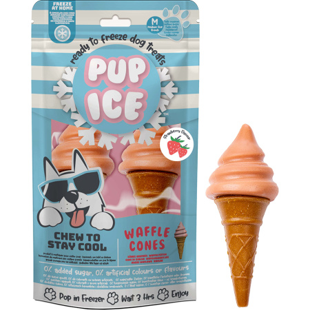 Pup Ice Waffle Cones Aardbei 2x110g
