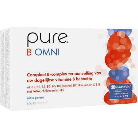 Pure B Omni Vitamine BComplex Vermoeidheid stress zenuwstelsel haar 60 capsules