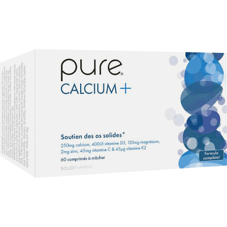 Pure Calcium+ Voedingssupplement Sterke Botten 60 Kauwtabletten