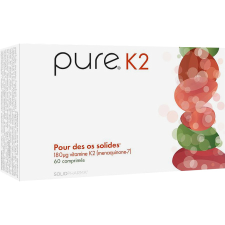 Pure K2 Vitamine K2 180 mcg Voor vaste stoffen 60 tabletten Veganistisch