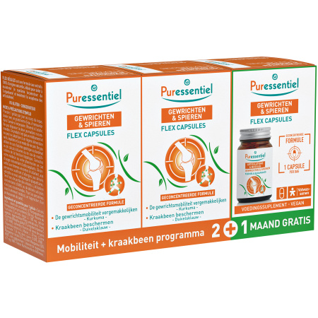 Puressentiel Gewrichten En Spieren Flex Capsules 3 Doosjes x 30 Capsules 2 Maanden + 1 Gratis
