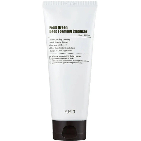 Purito From Green Deep Foaming Cleanser Reinigingsschuim Tube 150ml
