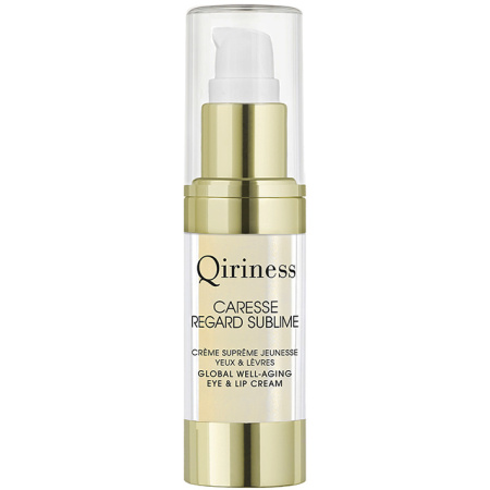 Qiriness Caresse Regard Sublime Well-Aging Oog- En Lippencrème Pompfles 15ml