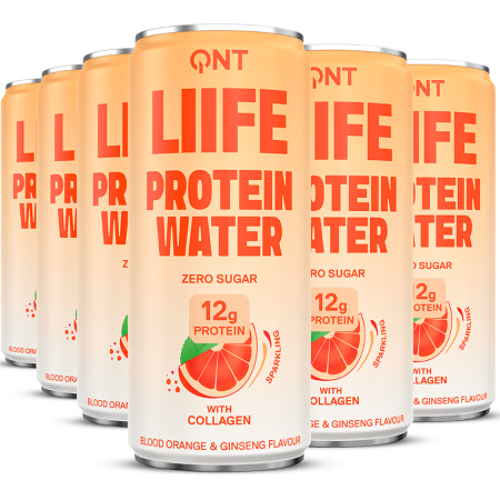 QNT Liife Protein Water Bloedsinaasappel En Ginseng 12x330ml