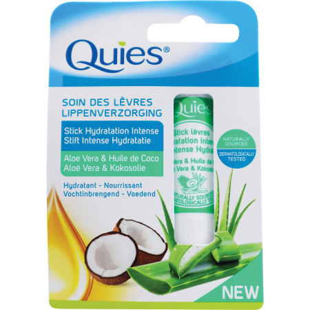 Quies Lippenverzorging Stift Intense Hydratatie Aloe Vera En Kokosolie 4,5g