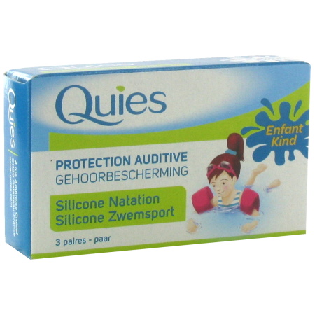 Quies Oordoppen Speciaal Zwemsport Kind Silicone 3 Paren