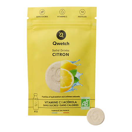 Qwetch Solid Drinks Citroen Bio 12 Pastilles