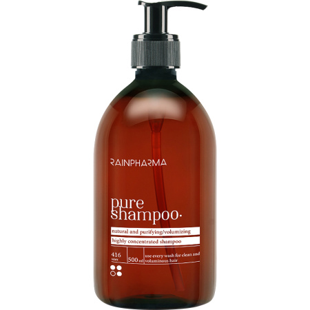 RainPharma Pure Shampoo Voor Vet Haar En Volume Pompfles 500ml