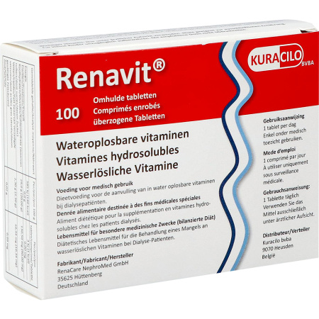 Renavit In Water Oplosbare Vitaminen 100 Omhulde Tabletten
