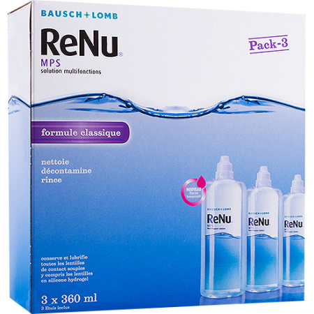 Renu MPS Multifunctionele Oplossing Klassieke Formule Zachte Contactlenzen 3x360ml
