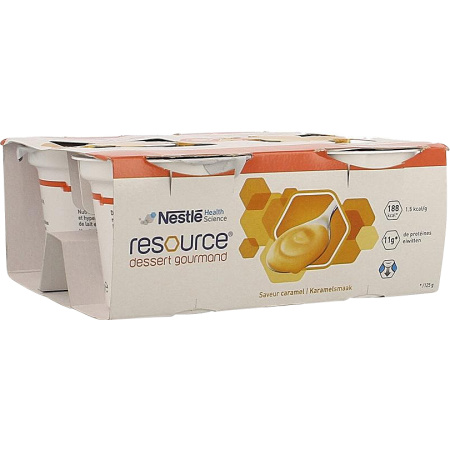 Nestlé Resource Dessert Gourmand Karamelsmaak 4x125g