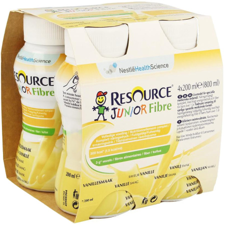 Resource Junior Fibre Vanille 4x200ml
