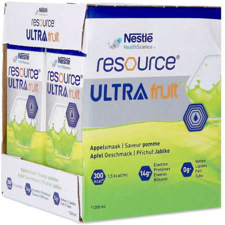 Resource Ultra Fruit Appel 4x200ml