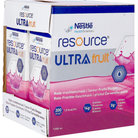 Resource Ultra Fruit Rode Vruchten 4x200ml