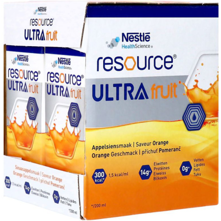 Resource Ultra Fruit Sinaasappelsmaak 4x200ml