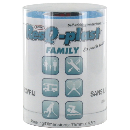 ResQ-Plast Family 4,5m x 75mm Turquoise 1 Stuk