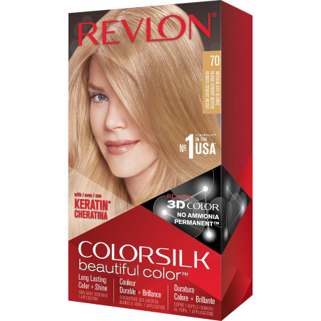 Revlon Colorsilk Permanente Haarkleur N°70 Medium Ash Blonde 1 Kit