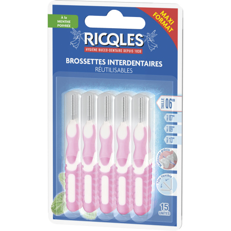 Ricqles Interdentale Borsteltjes Maxi Formaat 0,6mm 15 Stuks