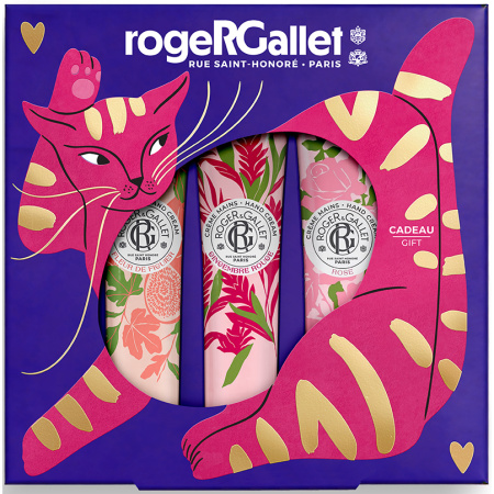 Roger&Gallet Coffret Weldadige Handcrèmes Fleur De Figuier/Gingembre Rouge/Rose 3 Stuks