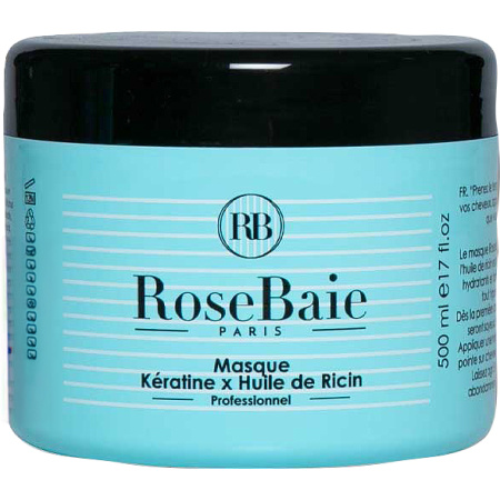 Rosebaie Masker Ricinusolie + Keratine Pot 500ml