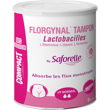 Saforelle Florgynal Probiotic Compact Tampon Normaal 9 Stuks
