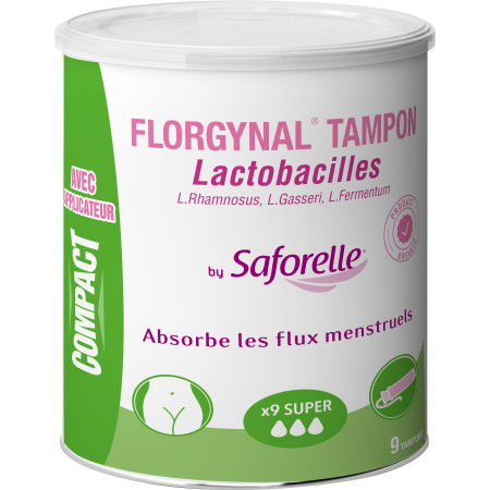 Saforelle Florgynal Probiotic Compact Tampon Super 9 Stuks