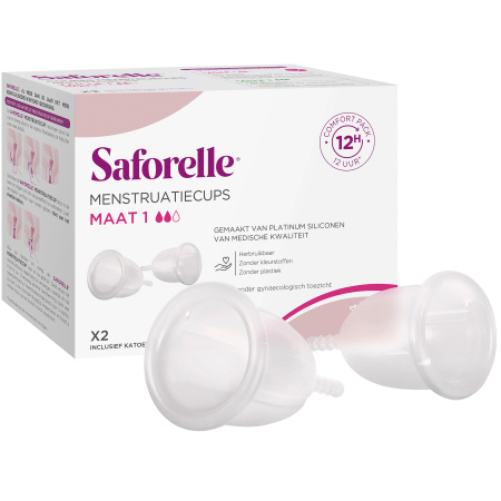 Saforelle Menstruatiecup Maat 1 Transparant 1 Stuk