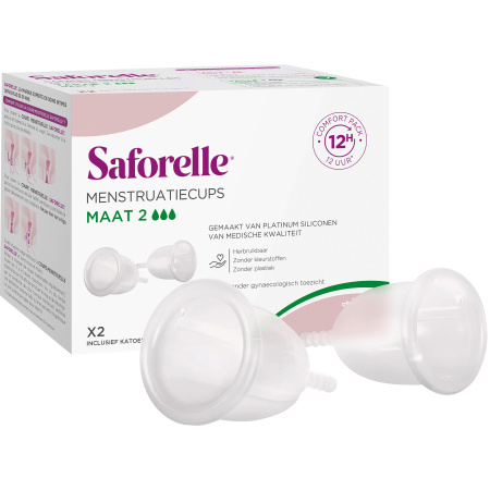 Saforelle Menstruatiecup Maat 2 Transparant 1 Stuk