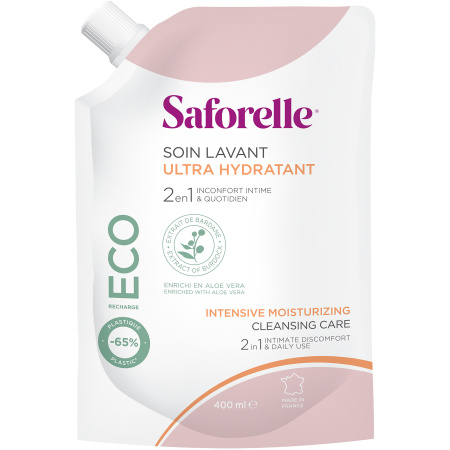 Saforelle Ultra Hydraterende Wasoplossing Gel Navulpak 400ml