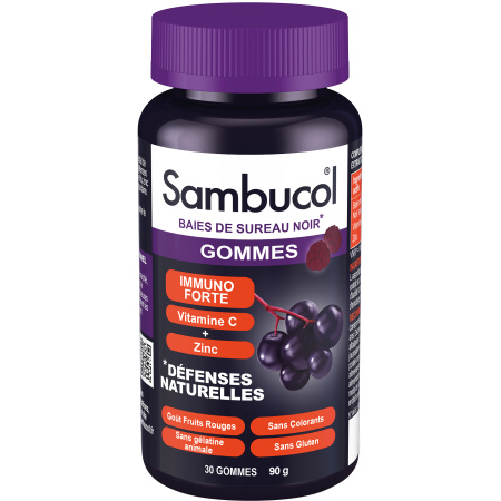Sambucol Immuno Forte Gummies Met Vitamine C En Zinc Zwarte Vlierbes 30 Stuks
