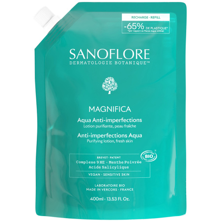 Sanoflore Aqua Magnifica Huidperfectionerende Botanische Essence Vette Gemengde Huid Navulling 400ml