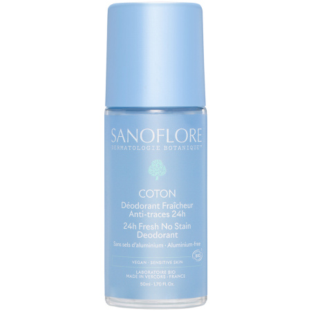 Sanoflore Deodorant Coton 24h Alle Huidtypes Bio Roll-On 50ml