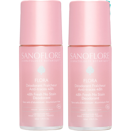 Sanoflore Deodorant Flora 24h Alle Huidtypes Bio Rolls-On 2x50ml